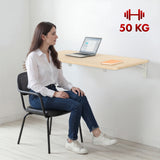 Maclean Vouwplank / tafelblad, lichte houtkleur, 100x40cm, max. 50 kg, MC-128 WD