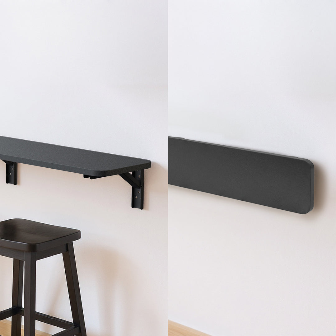 Maclean Opvouwbaar rek/blad, zwart, 100x20 cm, max. 50 kg, MC-129 B