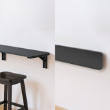 Maclean Opvouwbaar rek/blad, zwart, 100x20 cm, max. 50 kg, MC-129 B