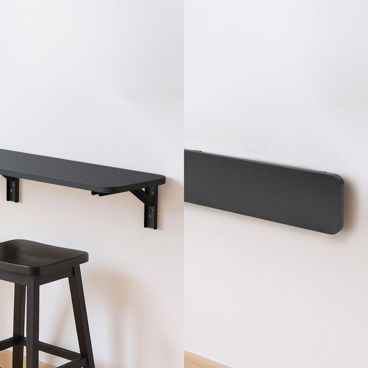 Maclean Opvouwbaar rek/blad, zwart, 100x20 cm, max. 50 kg, MC-129 B