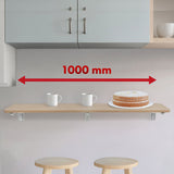 Opvouwbaar rek/blad Maclean, lichte houtkleur, 100x20 cm, max.50 kg, MC-129 WD