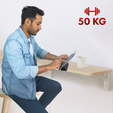 Opvouwbaar rek/blad Maclean, lichte houtkleur, 100x20 cm, max.50 kg, MC-129 WD