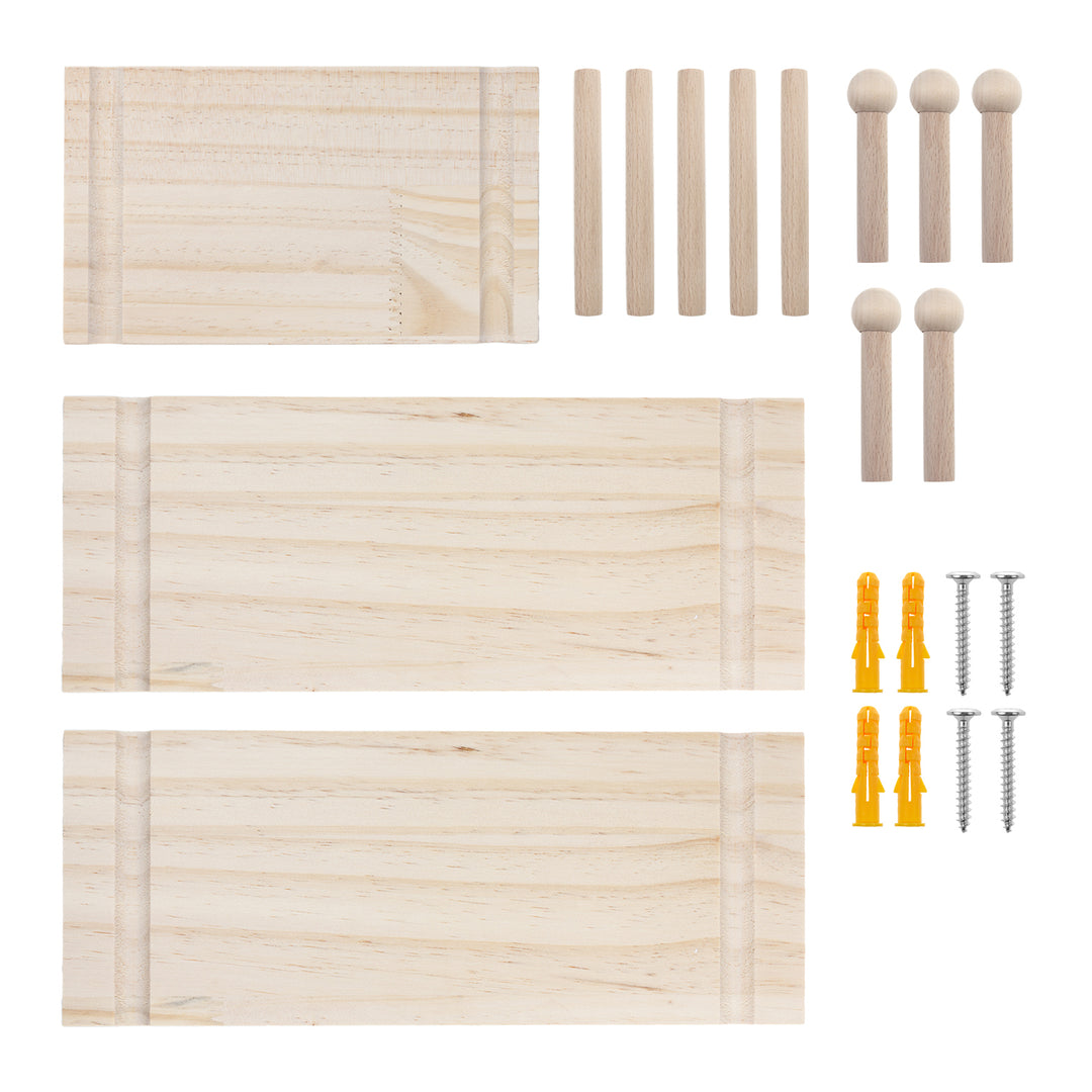 Houten whiteboard-organizer Maclean, lichte houtkleur, 40x60 cm, max. 20 kg, MC-130 WD