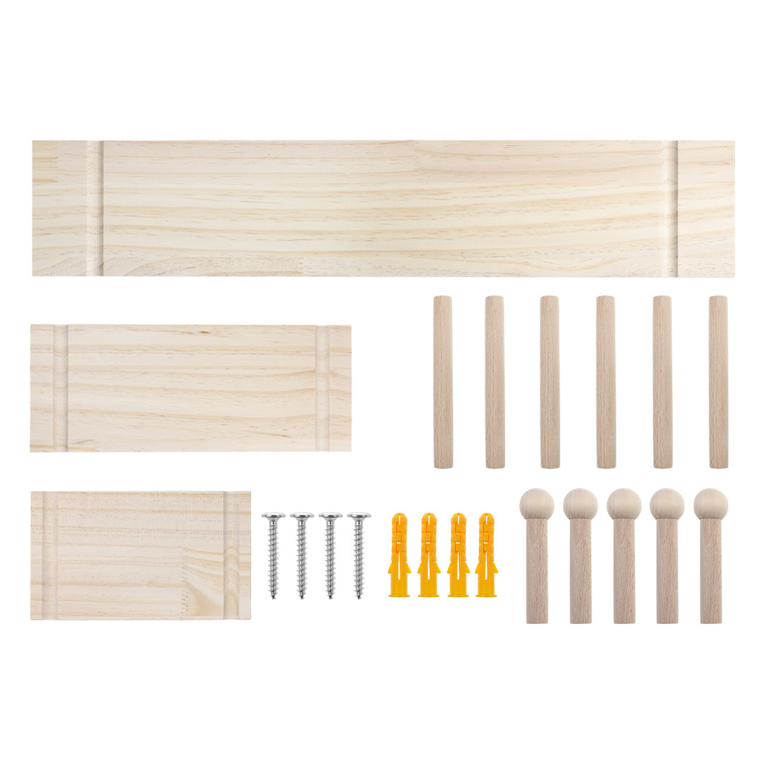 Houten whiteboard-organizer Maclean, lichte houtkleur, 60x80 cm, max. 20 kg, MC-131 WD