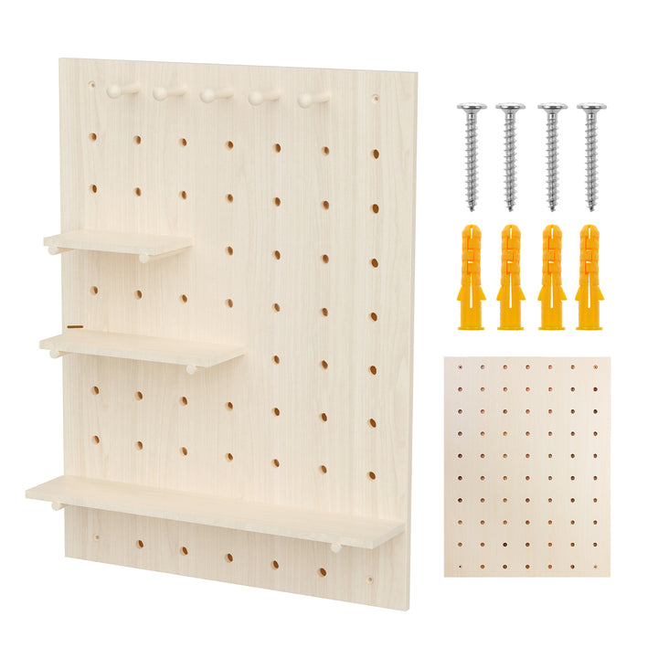 Houten whiteboard-organizer Maclean, lichte houtkleur, 60x80 cm, max. 20 kg, MC-131 WD