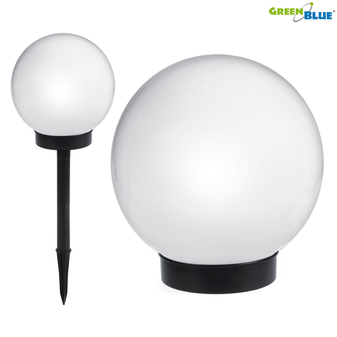 Solar vrijstaande tuinlamp GB167 - 30x30x63cm bol, gekleurde LED, 4 stuks