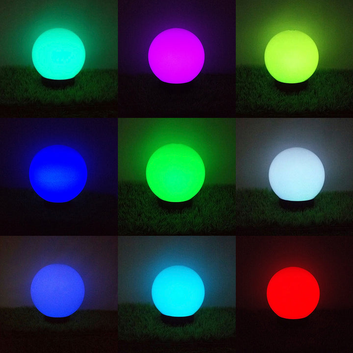 Solar vrijstaande tuinlamp GB167 - 30x30x63cm bol, gekleurde LED, 4 stuks