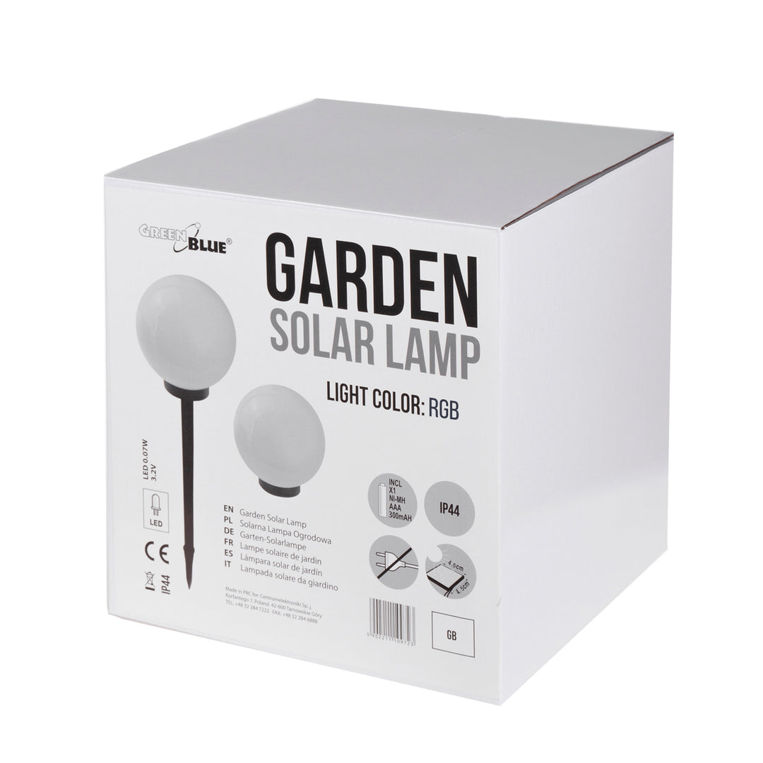 Solar vrijstaande tuinlamp GB167 - 30x30x63cm bol, gekleurde LED, 4 stuks