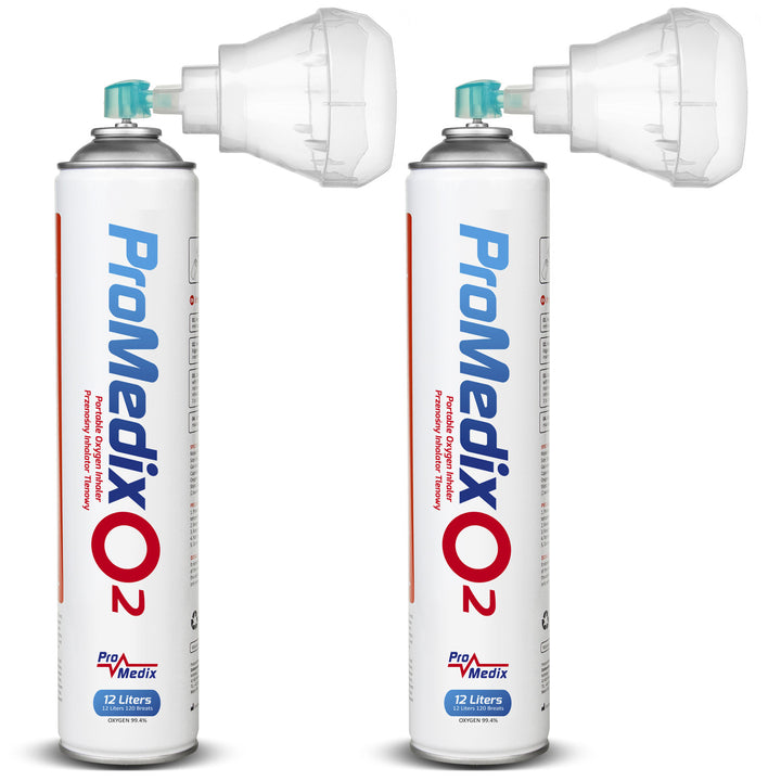 Draagbare 99,4% zuurstofinhalator in blik Promedix 12L, PR-994, 2 stuks