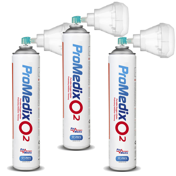 Draagbare 99,4% zuurstofinhalator in blik Promedix 12L, PR-994, 3 stuks