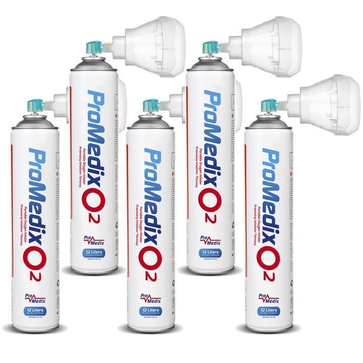 Draagbare 99,4% zuurstofinhalator in blik Promedix 12L, PR-994, 5 eenheden
