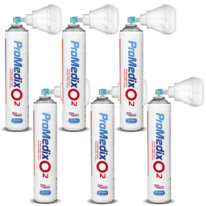 Draagbare 99,4% zuurstofinhalator in blik Promedix 12L, PR-994, 6 stuks