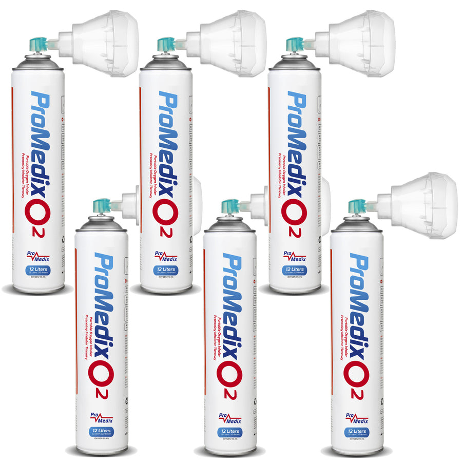 Draagbare 99,4% zuurstofinhalator in blik Promedix 12L, PR-994, 6 stuks