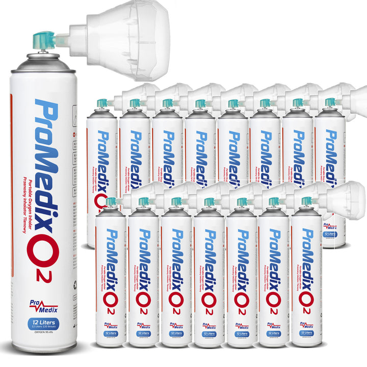 Draagbare 99,4% zuurstofinhalator in blik Promedix 12L, PR-994, 16 stuks