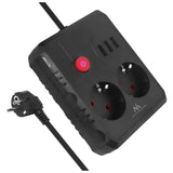 Maclean stekkerdoos, verlengkabel met 2 stopcontacten + 3xUSB, 110-240V AC 50/60Hz, 2,1A max 2500W, 1,5m, zwart, MCE387 B