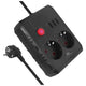 Maclean stekkerdoos, verlengkabel met 2 stopcontacten + 3xUSB, 110-240V AC 50/60Hz, 2,1A max 2500W, 1,5m, zwart, MCE387 B