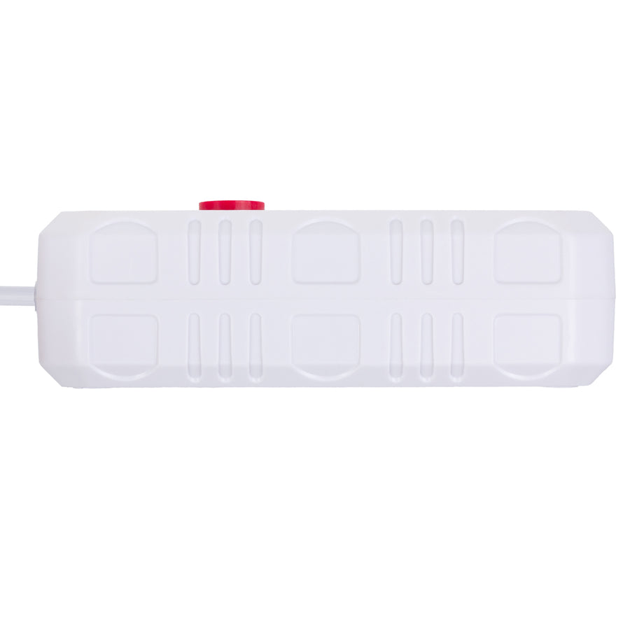 Maclean stekkerdoos, verlengkabel 2 stopcontacten + 3xUSB, 110-240V AC 50/60Hz, 2,1A max 2500W, 3 m, wit, MCE388 W