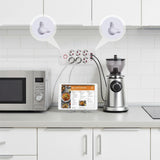 Maclean stekkerdoos, 6-polige verlengkabel + 4xUSB, 110-240V AC 50/60Hz, 2,1A max 2500W, 1,5 m, wit, MCE389 W