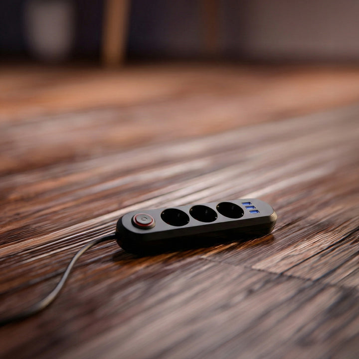 Maclean stekkerdoos, verlengkabel met 3 stopcontacten + 3xUSB, 110-240V AC 50/60Hz, 2,1A max 2500W, 1,5m, zwart, MCE394 B