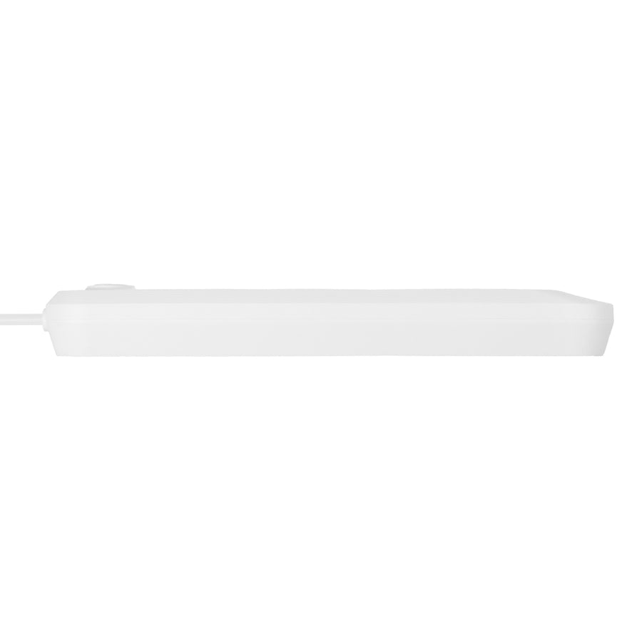 Maclean stekkerdoos, 5-polige verlengkabel + 3xUSB, 110-240V AC 50/60Hz, 2,1A max 2500W, 1,5m, wit, MCE395 W