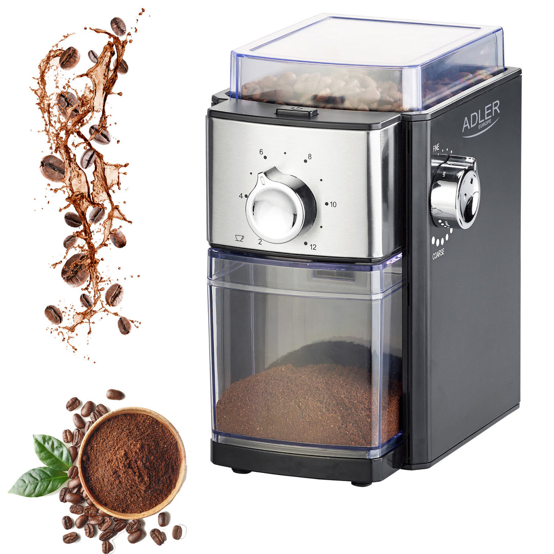 Adler AD 4448 koffiemolen 300 W - 250 gram - Zwart