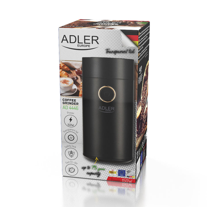 Elektrische Koffiemolen Adler, 150W, zwart, AD 4446BG