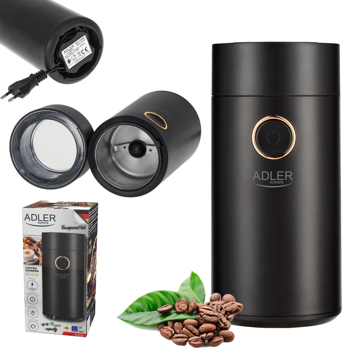 Elektrische Koffiemolen Adler, 150W, zwart, AD 4446BG