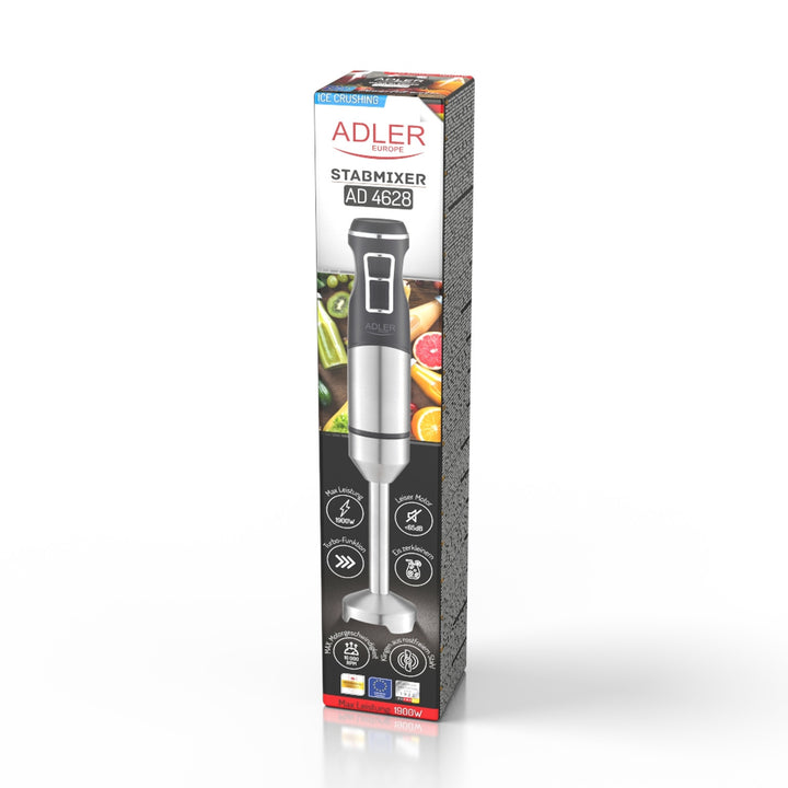 Staafmixer Adler, Turbo-functie, ijscrush-functie, 1900W, AD 4628