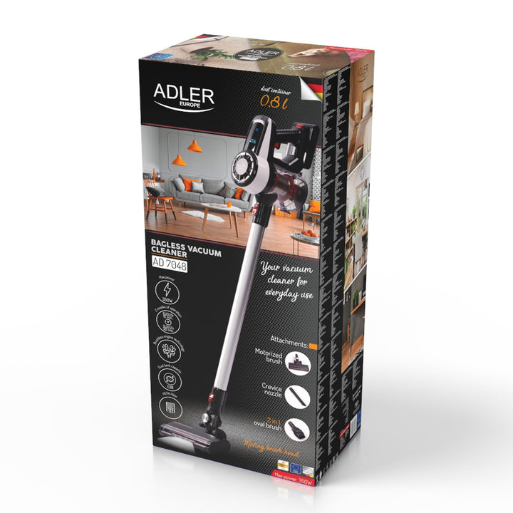 Zuiger Adler AD 7048 snoerloze zwarte handstofzuiger