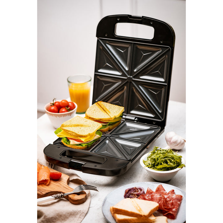 Adler AD 3055 zwart 2000 Watt tosti-apparaat voor 4 tosti's
