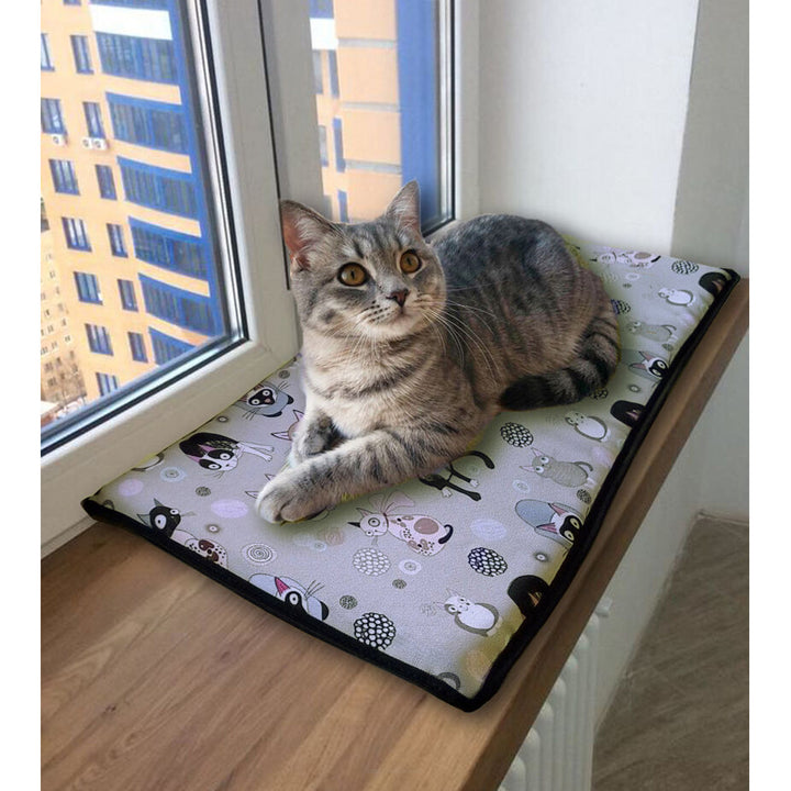 Kattenkussen bed voor vensterbank 25x55cm Bertoni CATNIP patroon