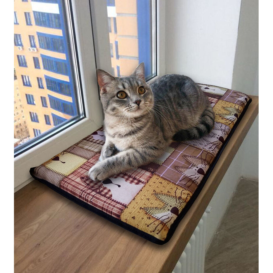 Kattenbedkussen voor vensterbank 25x55cm Bertoni ontwerp PEXESO