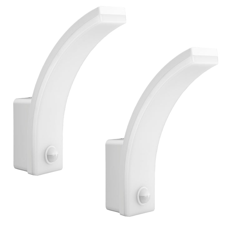 Maclean bewegingssensor LED lamp, PIR bewegingssensor, wit, 20W, IP65, 2000lm, neutraal wit (4000K) MCE512 W, 2 stuks