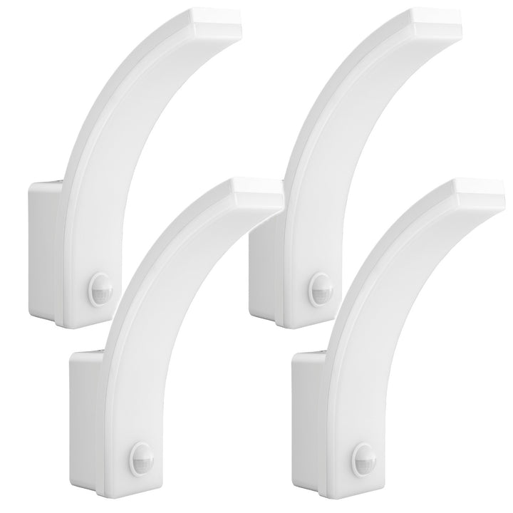 Maclean bewegingssensor LED lamp, PIR bewegingssensor, wit, 20W, IP65, 2000lm, neutraal wit (4000K) MCE512 W, 4 stuks