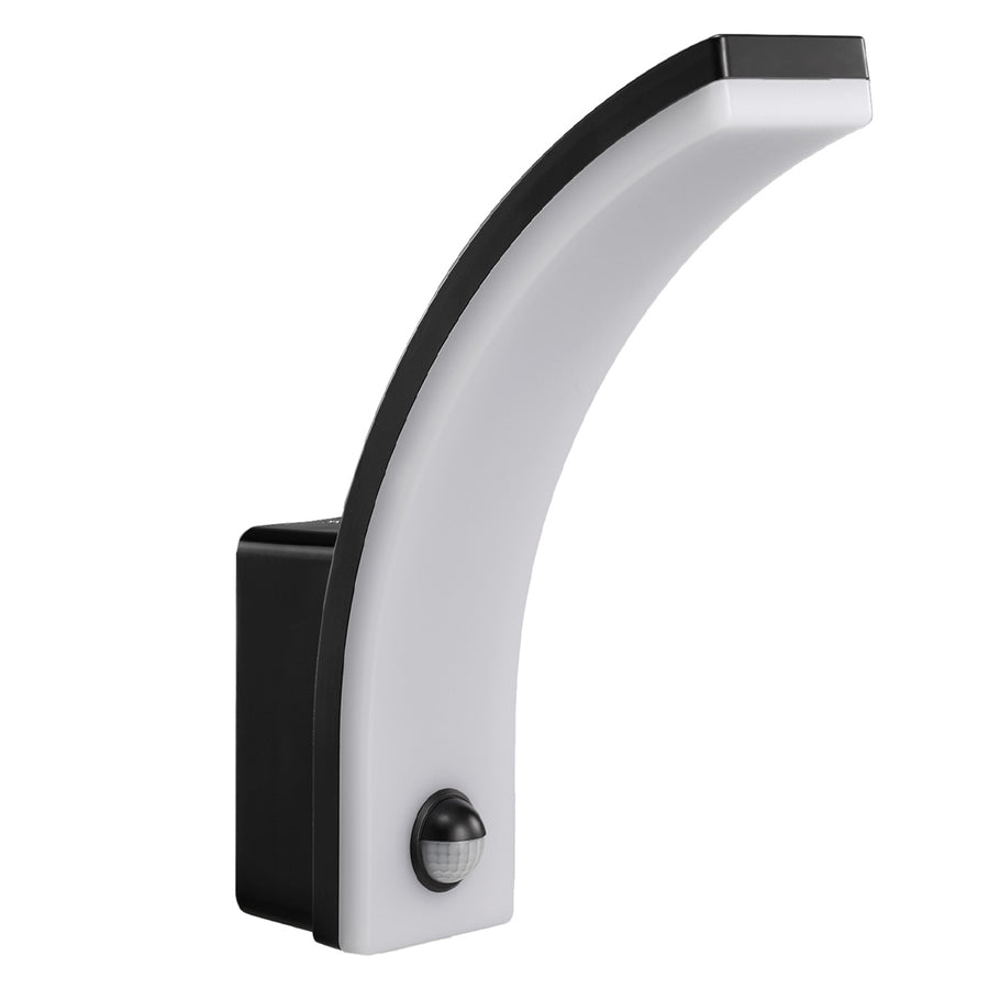 Maclean bewegingssensor LED lamp, PIR bewegingssensor, zwart, 20W, IP65, 2000lm, neutraal wit (4000K) MCE512 B, 2 stuks