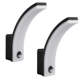 Maclean bewegingssensor LED lamp, PIR bewegingssensor, zwart, 20W, IP65, 2000lm, neutraal wit (4000K) MCE512 B, 2 stuks