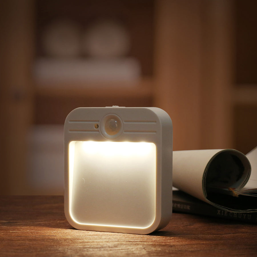 Maclean LED Trapverlichting, met bewegingsmelder, temp. 4000K, 3,7V/500mAh, 4 LED's, Bereik 3-4m, MCE236, 4 stuks