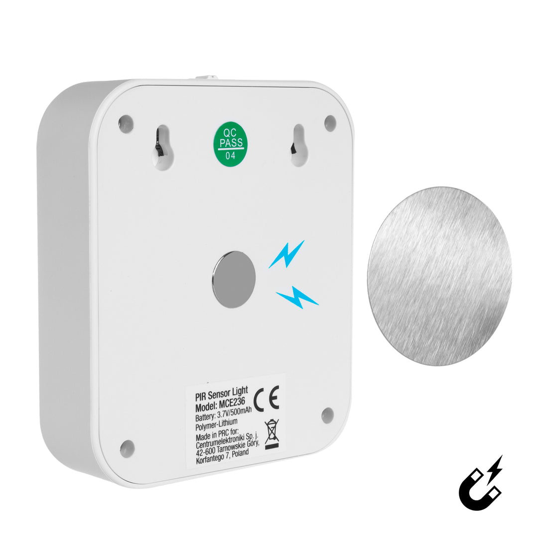 Maclean LED Trapverlichting, met bewegingsmelder, temp. 4000K, 3,7V/500mAh, 4 LED's, Bereik 3-4m, MCE236, 4 stuks