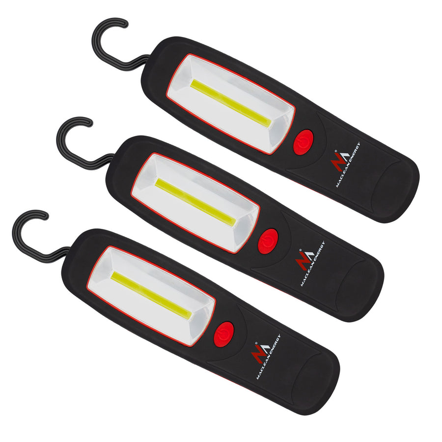 Maclean werkplaatslamp 24 LED, magneet, haak, MCE03 3 stuks