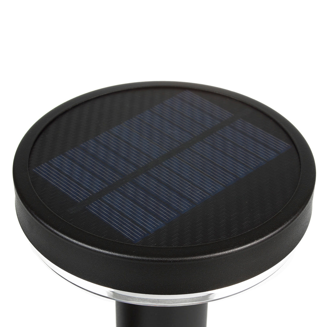 Maclean Solar LED Light, met sensor, 3 modi, plug-in, Li-ion 18650, IP44, 3,7V, 1200 mAh, Zwart, MCE465 B, 6 stuks