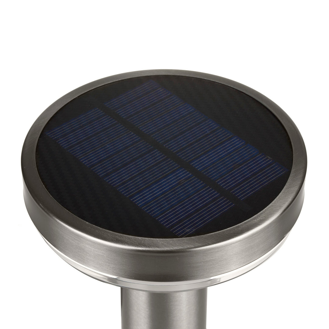 Maclean Solar LED Light, met sensor, 3 modi, plug-in, Li-ion 18650, IP44, 3,7V, 1200 mAh, mat chroom, MCE465 C/M, 8 stuks