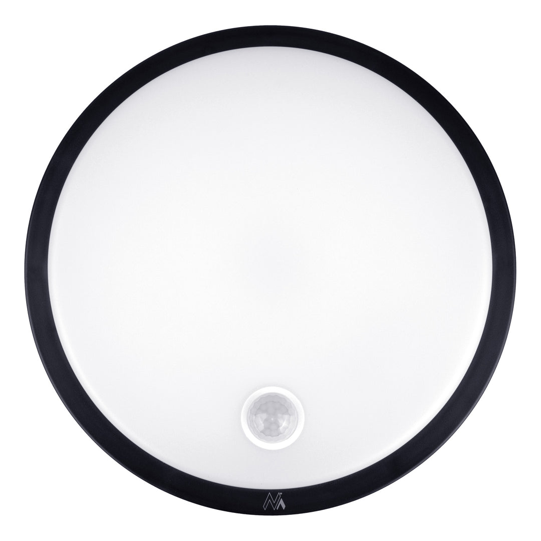 LED-lamp met bewegingssensor Maclean, PIR-sensor, kleur zwart, 10 W, IP65, 1000 lm, neutrale kleur, MCE525 B