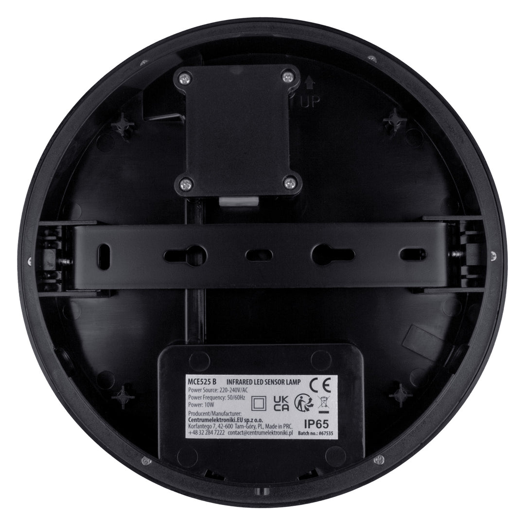 LED-lamp met bewegingssensor Maclean, PIR-sensor, kleur zwart, 10 W, IP65, 1000 lm, neutrale kleur, MCE525 B