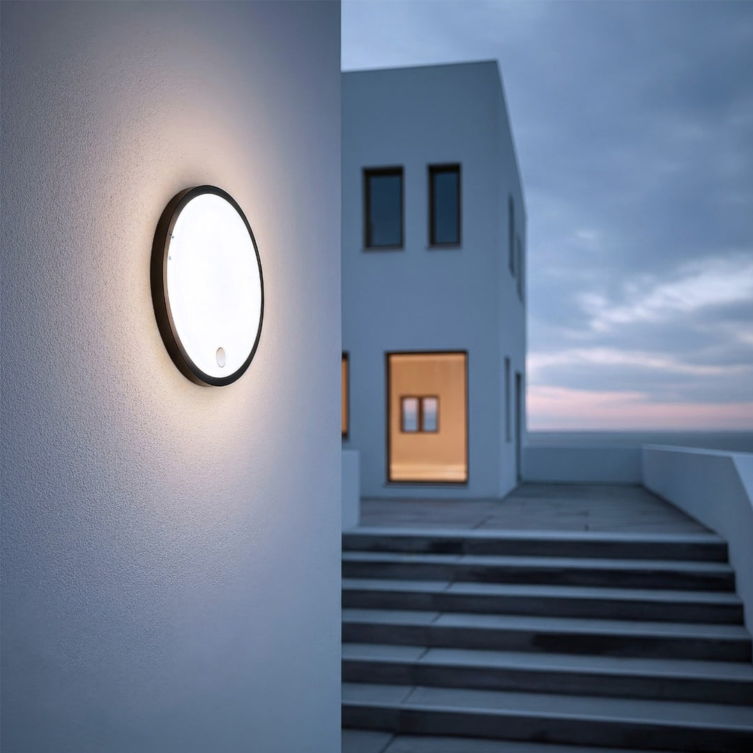 LED-lamp met bewegingssensor Maclean, PIR-sensor, kleur zwart, 10 W, IP65, 1000 lm, neutrale kleur, MCE525 B