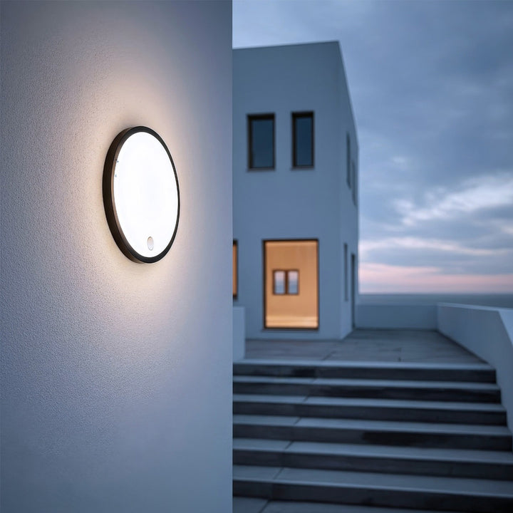 LED-lamp met bewegingssensor Maclean, PIR-sensor, kleur zwart, 10 W, IP65, 1000 lm, neutrale kleur, MCE525 B