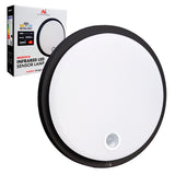 LED-lamp met bewegingssensor Maclean, PIR-sensor, kleur zwart, 10 W, IP65, 1000 lm, neutrale kleur, MCE525 B