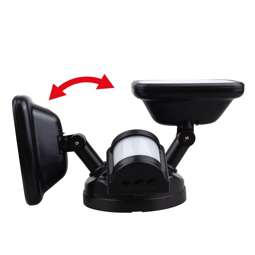 Maclean LED-wandlamp, met PIR-sensor, 20 W, 1500 lm, IP65, neutraal wit 4000 K, zwart, MCE524 B