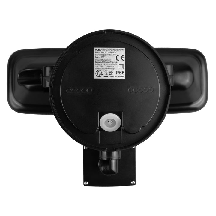 Maclean LED-wandlamp, met PIR-sensor, 20 W, 1500 lm, IP65, neutraal wit 4000 K, zwart, MCE524 B