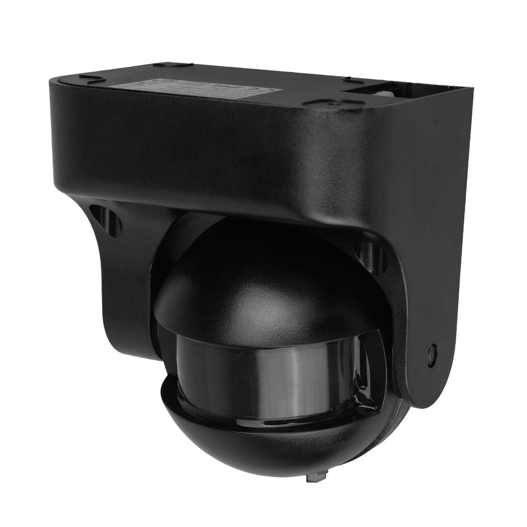 Maclean PIR-bewegingssensor, infrarood, IP44, zwart met zwarte afdekking, bereik 12 m, max. belasting 300/1200 W, MCE358 B/B