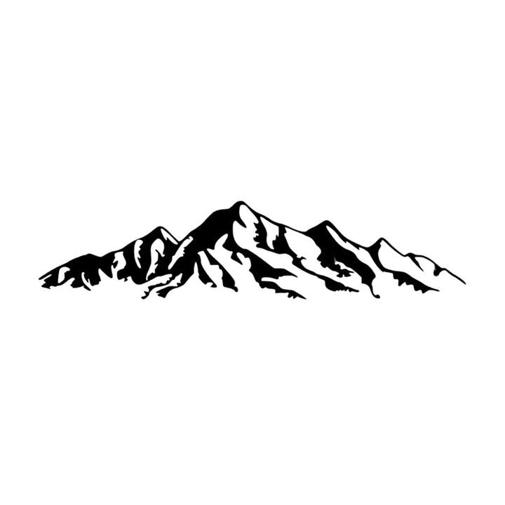 Opengewerkt schilderij, 3D wanddecoratie, 3D schilderij "Alps Mountains" 180x42cm Zwart